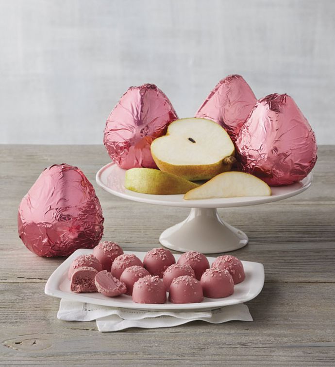 Pears and Ruby Cacao Truffles